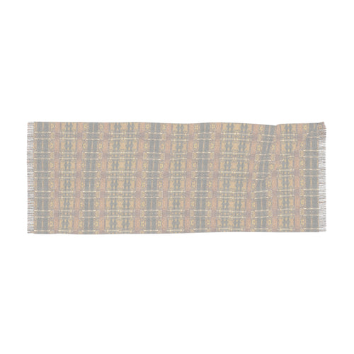 Autumn Plaid Lightweight Scarf – Warm Mustard Striped Patterned Wrap