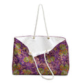 Floral Violet Weekender Bag — Boho Travel Tote for Weekend Getaways