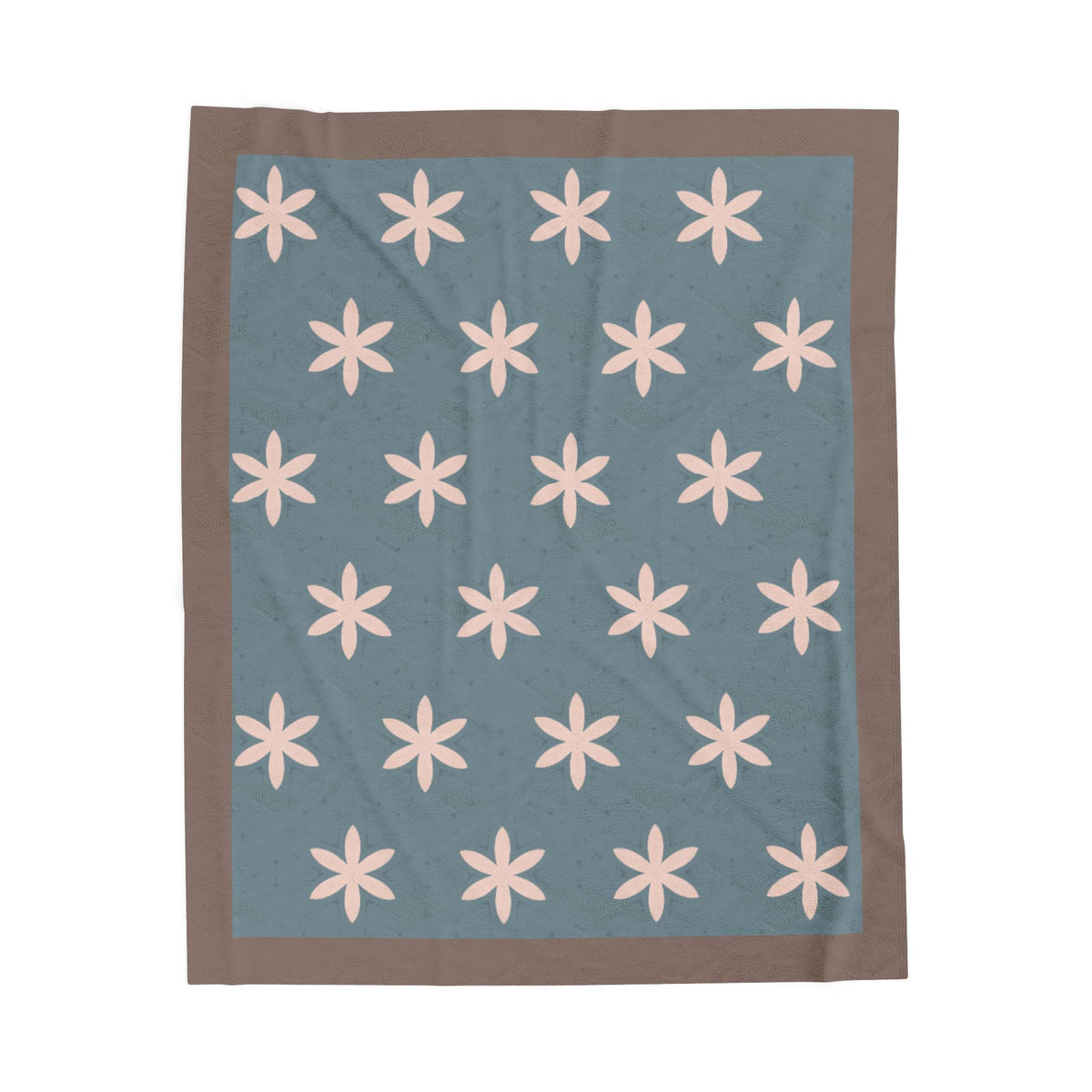 Abstract Pattern Plush Blanket — Soft Velveteen Throw for Cozy Living in cottage door Blue