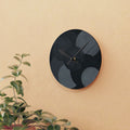 Minimalist Black & Gray Acrylic Wall Clock — Modern Abstract Circle Design