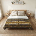 Forest Cotton Comforter – Rustic but Elegant Woodland Bedding horizontal stripes