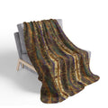 Camo Woodland Sherpa Blanket — Rustic Forest Fleece Throw