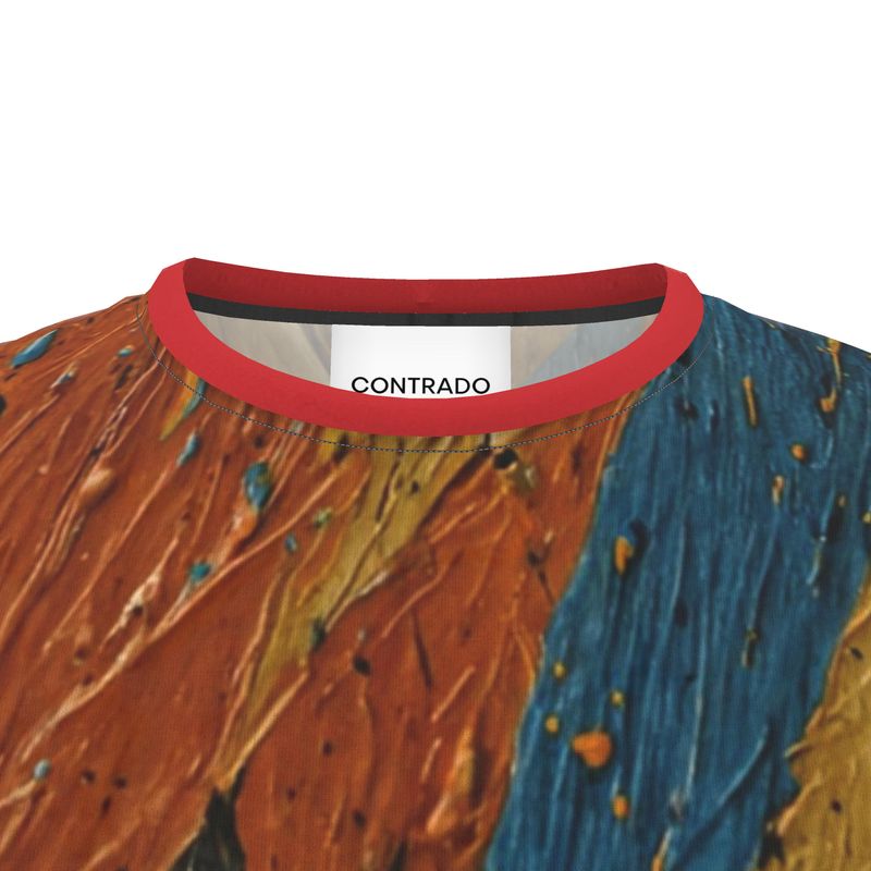 Cut And Sew All Over Print T Shirt