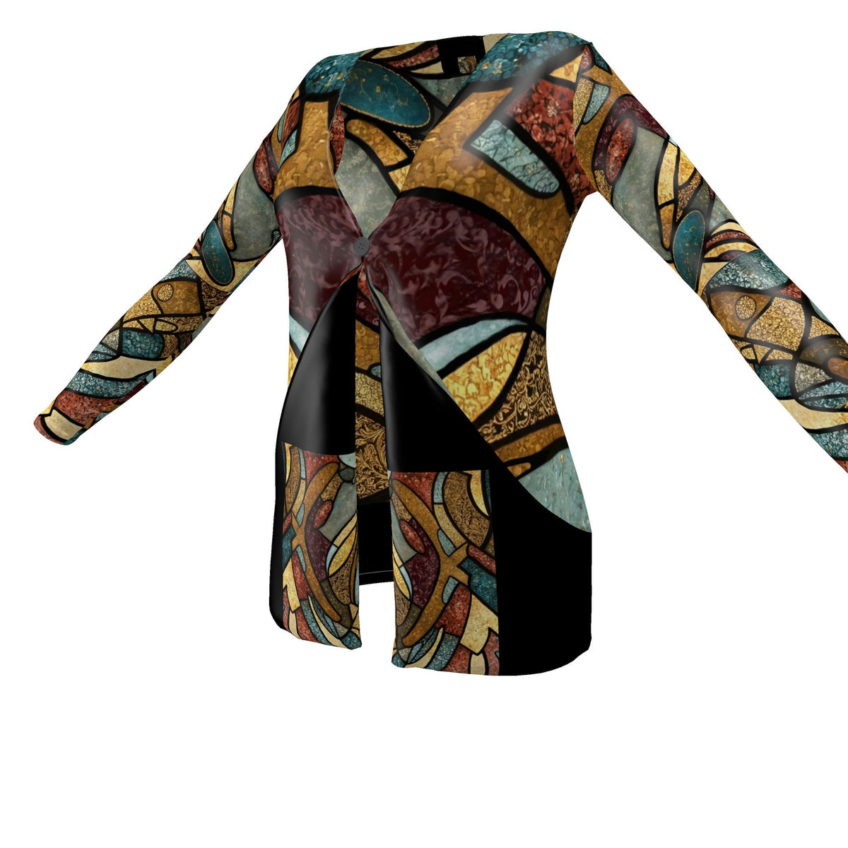Ladies Cardigan With Pockets Multi colored