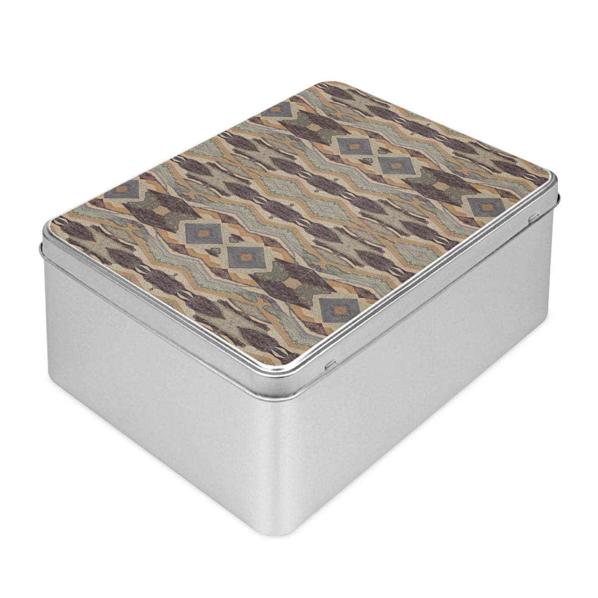 Biscuit Tin Geometric natural pattern