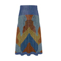 Midi Skirt Abstract Painting