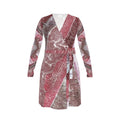 Chic Flattering Wrap Dress with belt