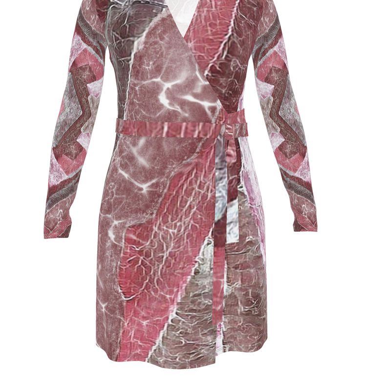 Chic Flattering Wrap Dress with belt