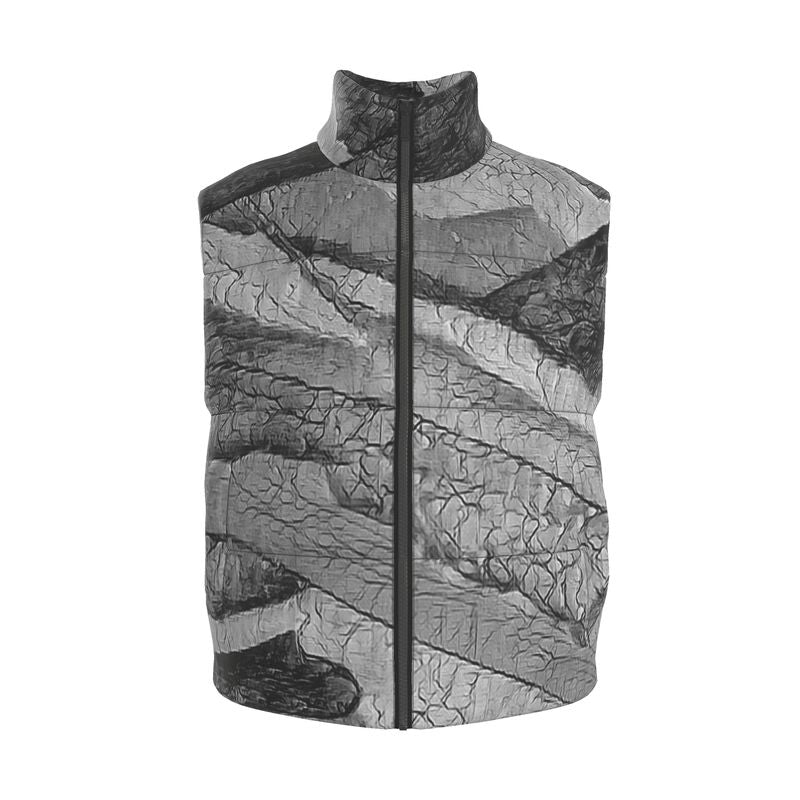 Rustic Black and Gray Puffer Vest