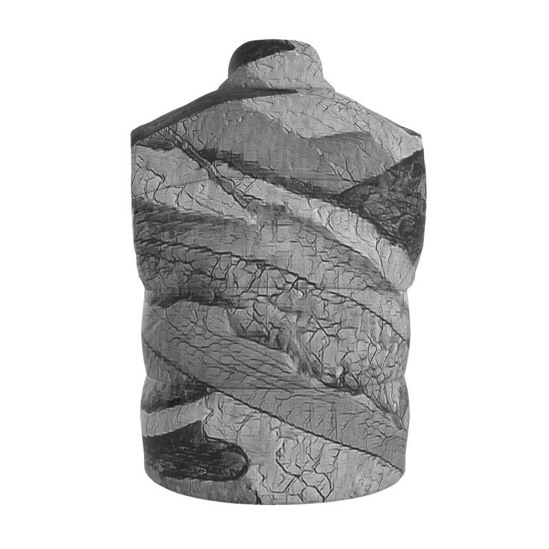 Rustic Black and Gray Puffer Vest
