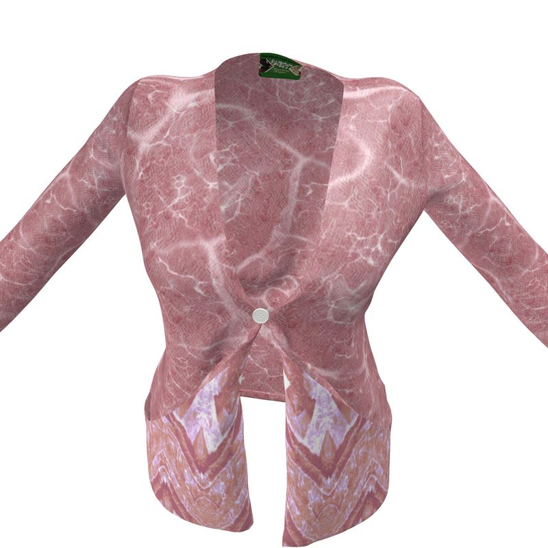 Ladies Pretty in Pink Cardigan With Pockets