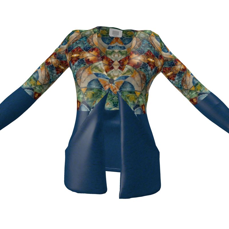 Ladies Stain Glass Cardigan With Pockets