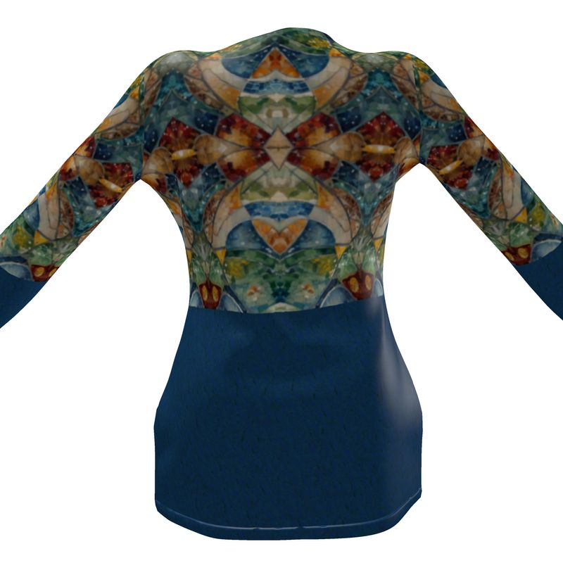 Ladies Stain Glass Cardigan With Pockets