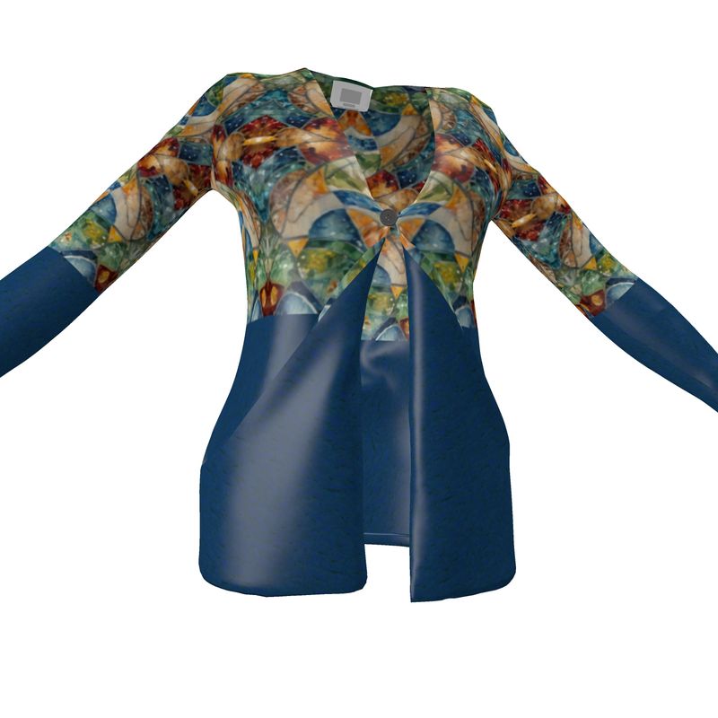 Ladies Stain Glass Cardigan With Pockets
