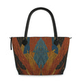 Abstract multi colored Zip Top Handbag