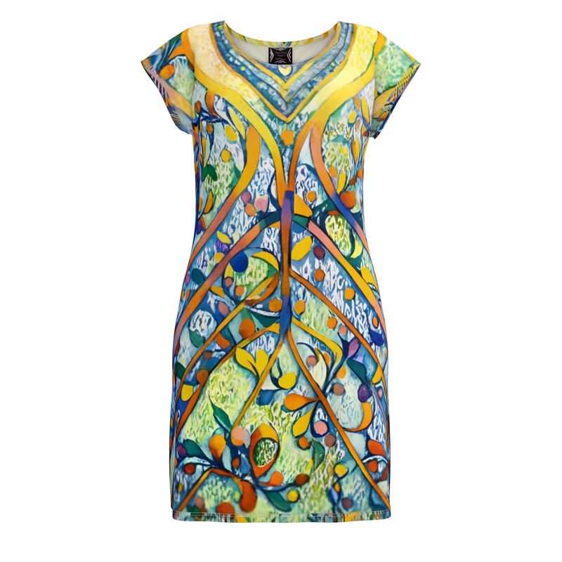 Ladies Tunic T Shirt Crazy for Color and Glitz