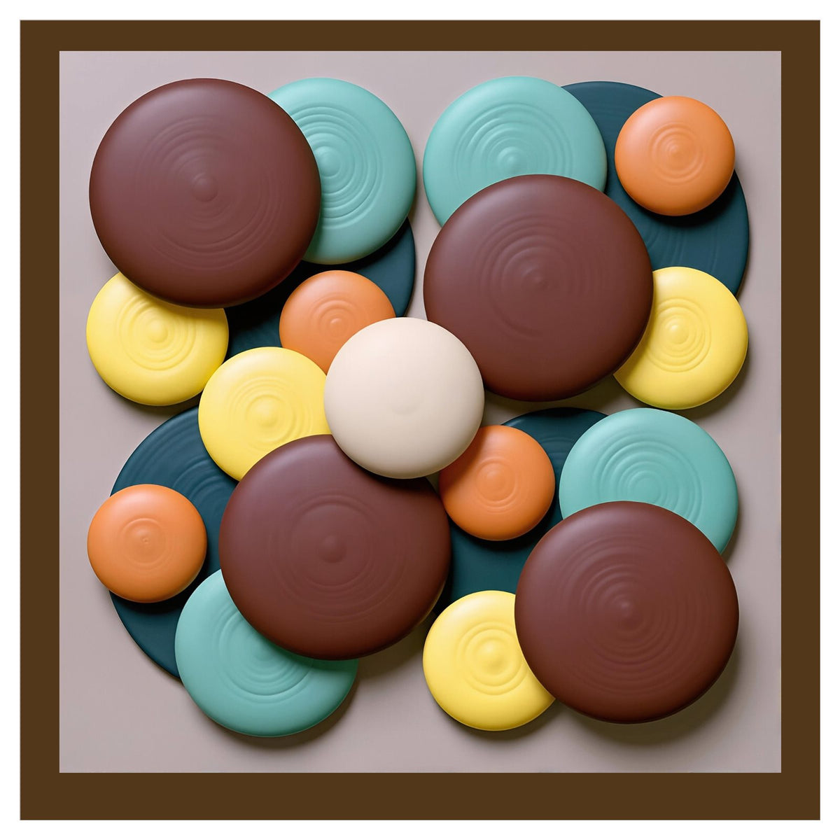Washable Rugs 3D Textured Circles