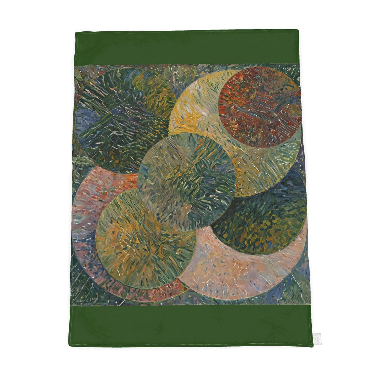 Throw Textured  Multicolored Circles