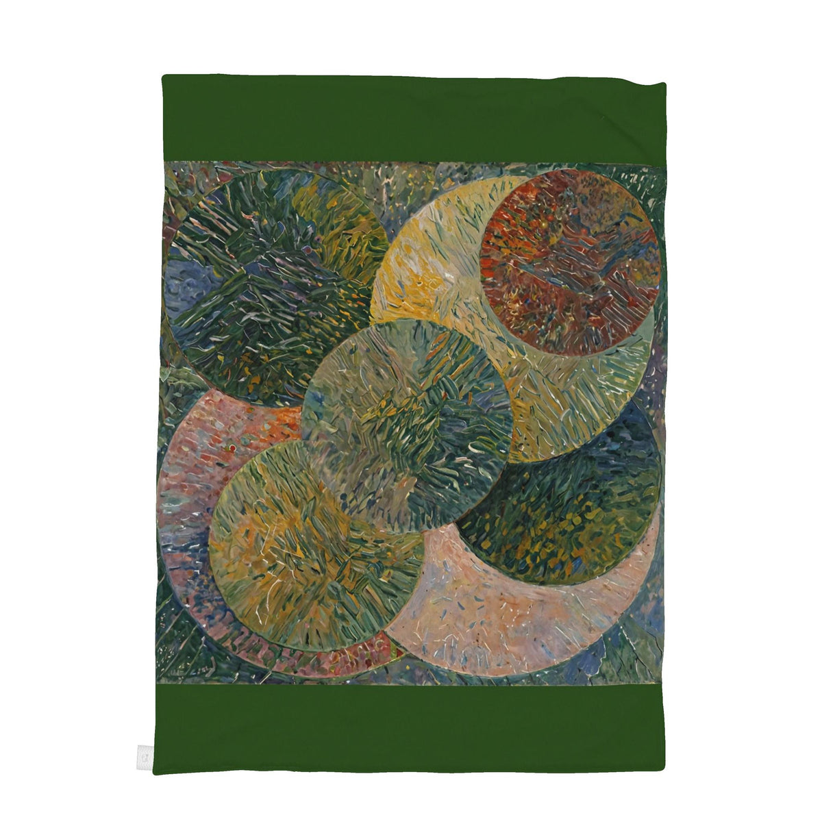 Throw Textured  Multicolored Circles