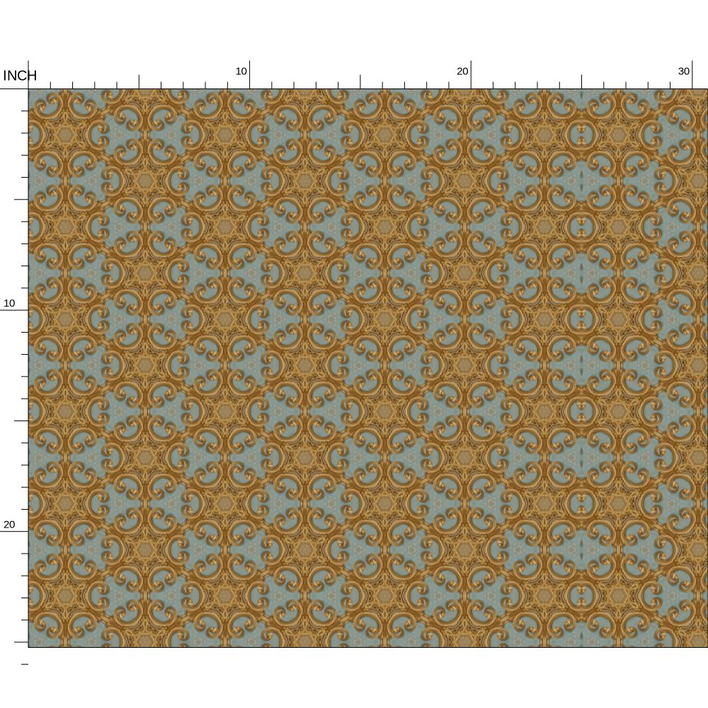 Fabric Fleur de Lis Metallic Design