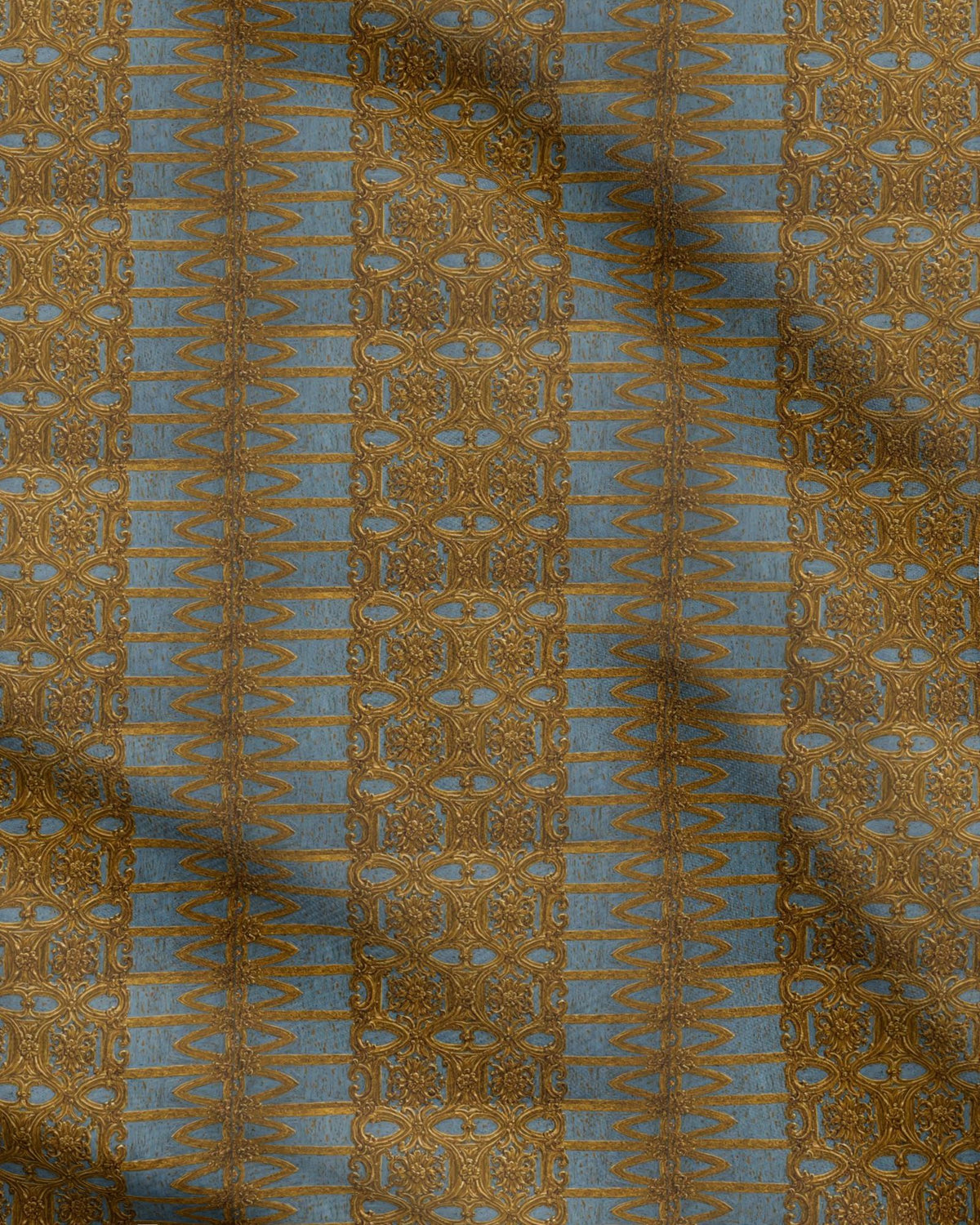 Elegent Dark Gold Fabric Printing