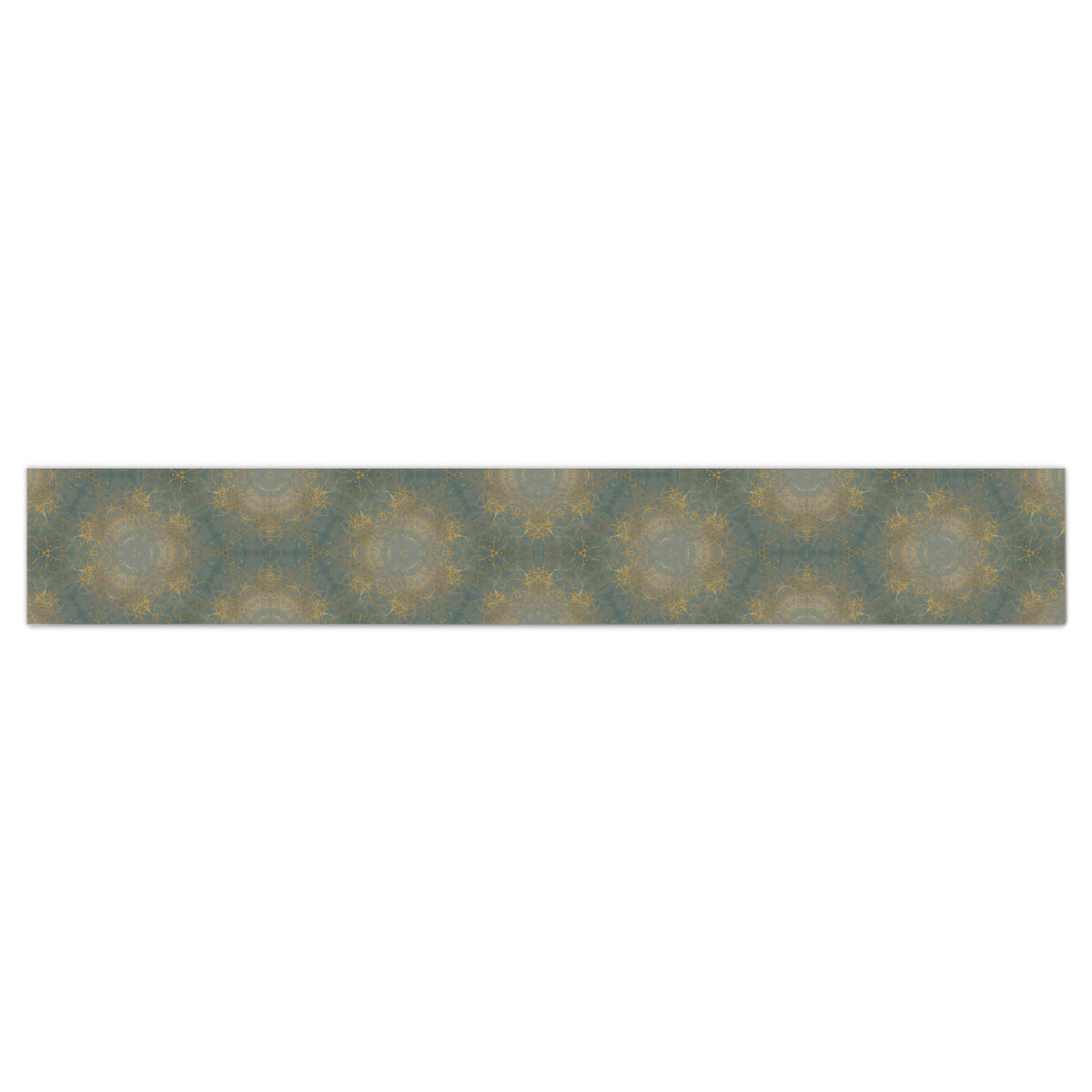 Metallic Gold on Green Intricate Wallpaper Border