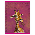 Washable Rugs Giraffe with AaBbCc 1-10 Pink on Pink