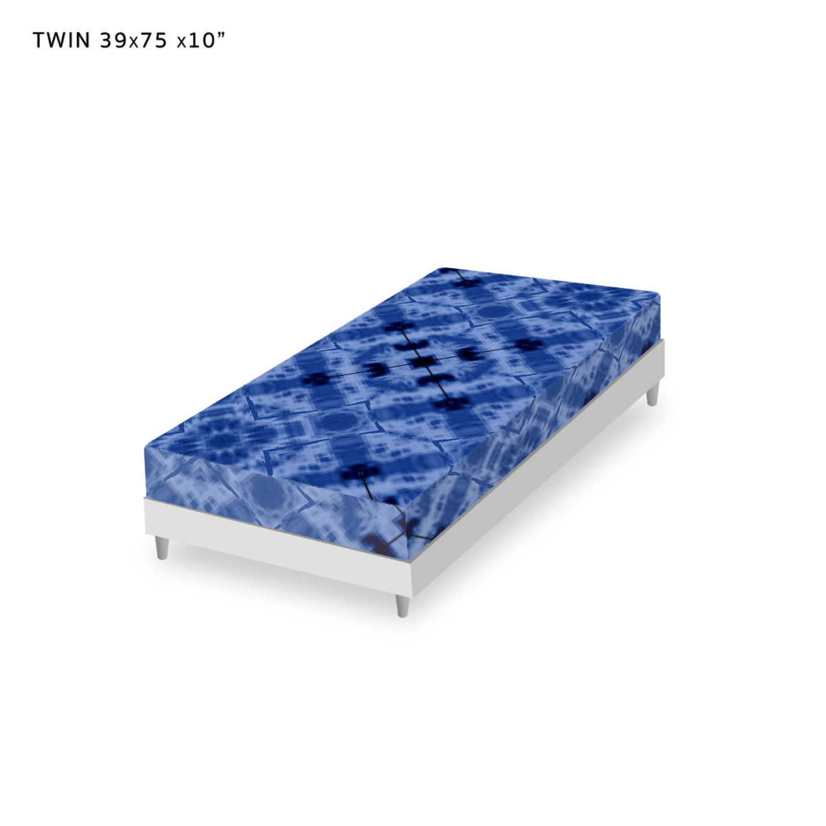Fitted Sheets USA Geometrical pattern in luminous blue