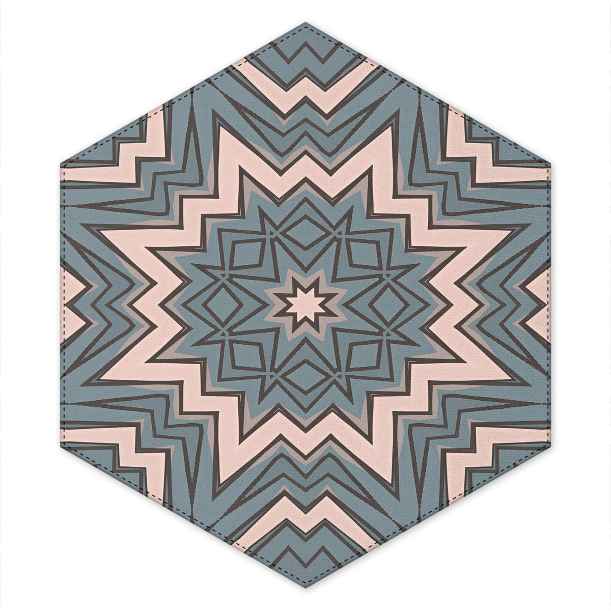 Artistic Hexagon Machine Washable Rug
