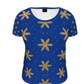 Friendly Ladies Scoop Neck T-Shirt COY Blue and Gold