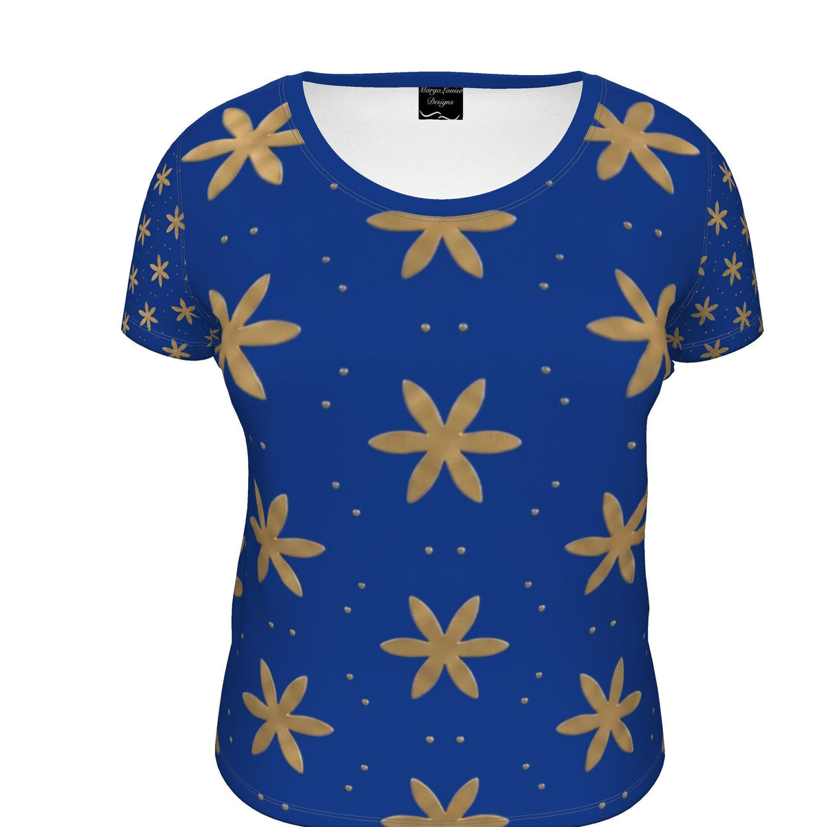 Friendly Ladies Scoop Neck T-Shirt COY Blue and Gold