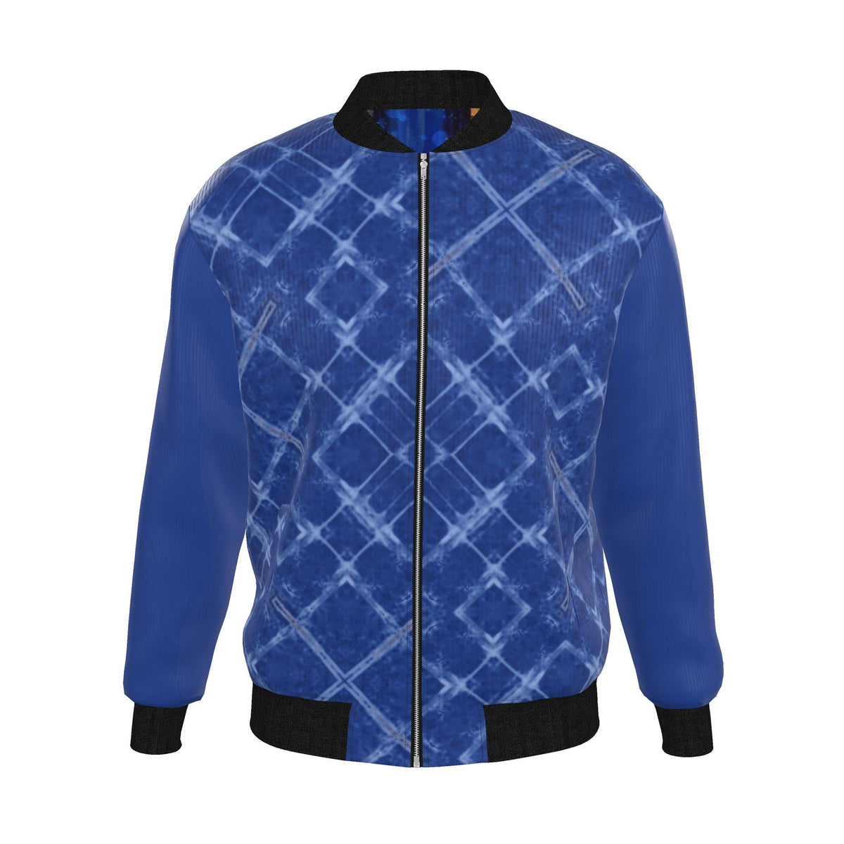Mens Reversible Silk Bomber Jacket 2 Fabulous Designs in 1