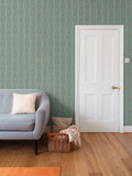 Repeat Pattern Wallpaper Abstract Lantern half drop 6"