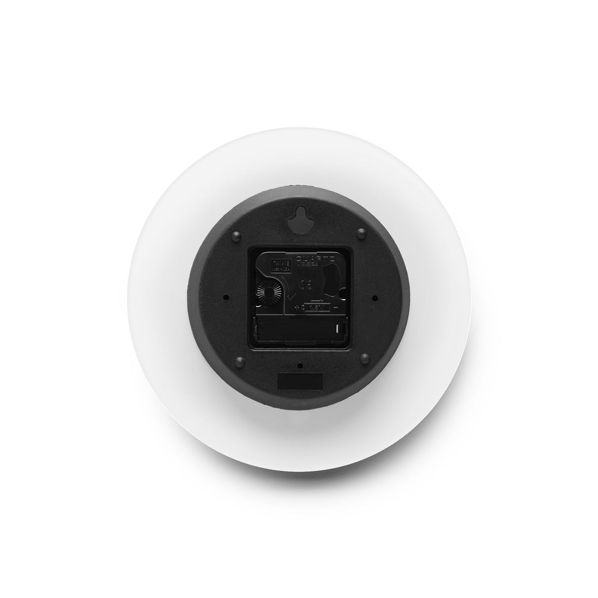 Minimalist Black & Gray Acrylic Wall Clock — Modern Abstract Circle Design