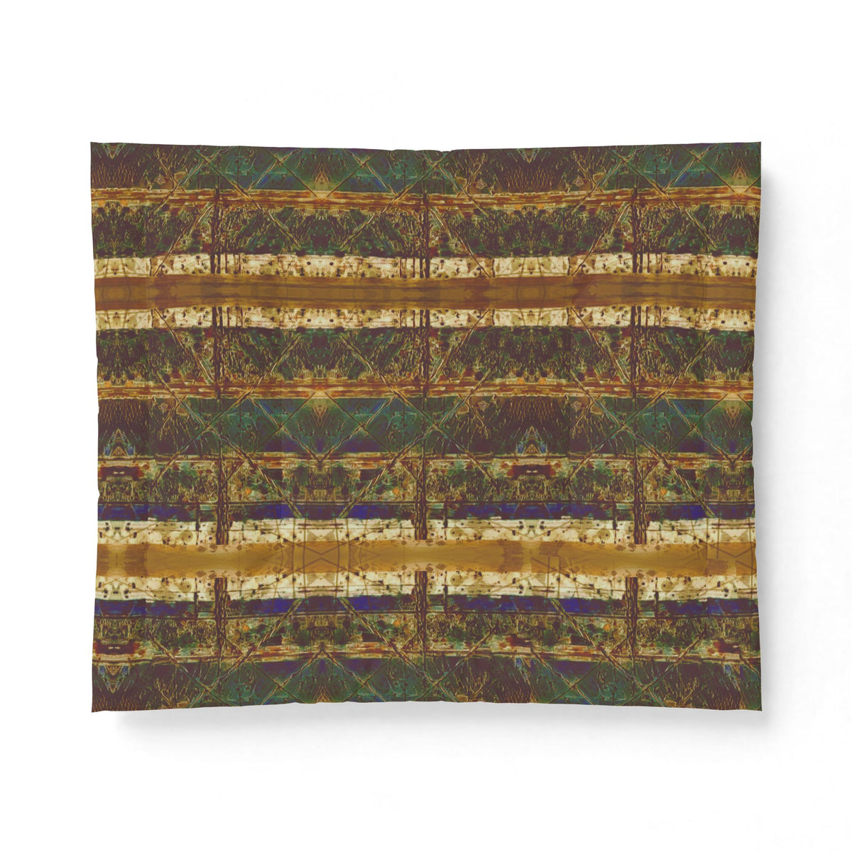 Forest Cotton Comforter – Rustic but Elegant Woodland Bedding horizontal stripes